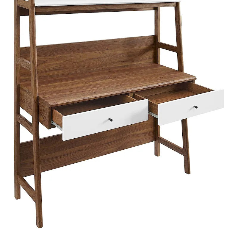 Bureau avec bibliothèque et tiroirs de rangement