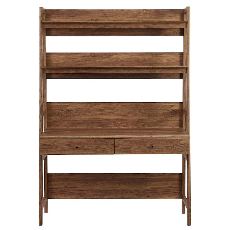 Bureau avec bibliothèque et tiroirs de rangement