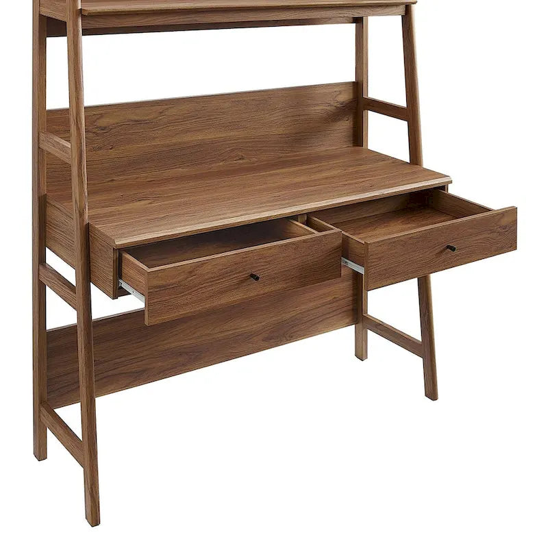 Bureau avec bibliothèque et tiroirs de rangement