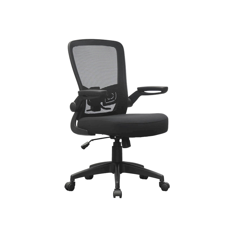 Chaise de bureau ergonomique avec accoudoirs relevables et dossier en maille