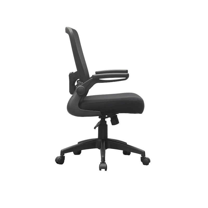 Chaise de bureau ergonomique avec accoudoirs relevables et dossier en maille