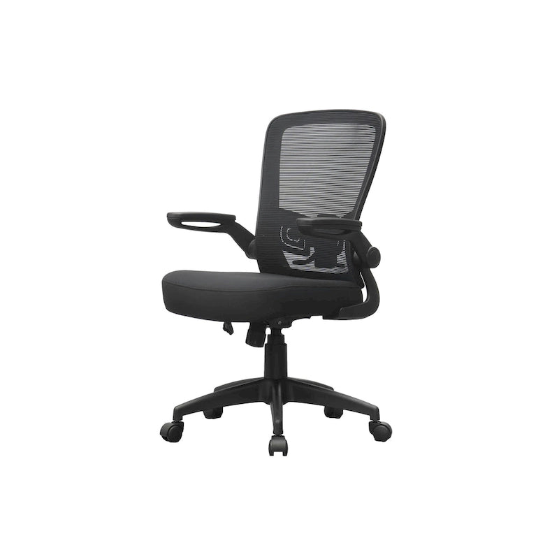 Chaise de bureau ergonomique avec accoudoirs relevables et dossier en maille
