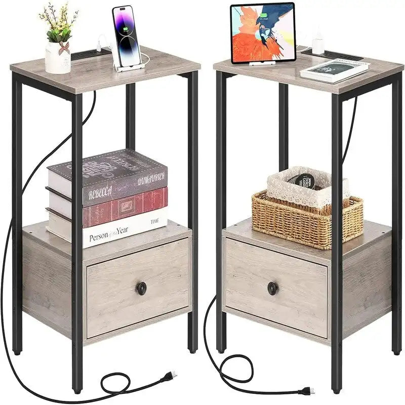 Table d'appoint avec station de recharge - 11,8P x 15,7L x 23,6H