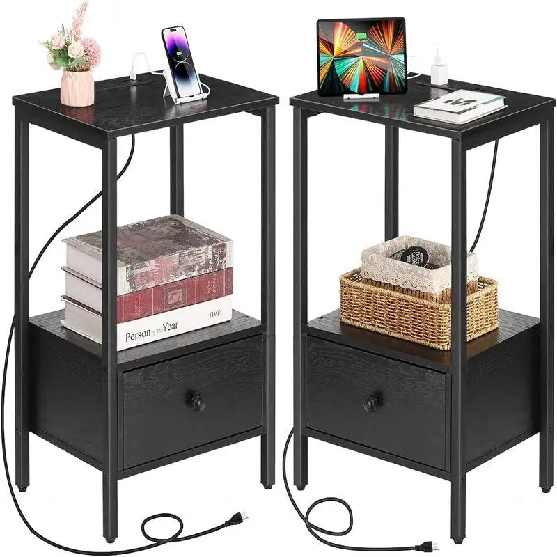 Table d'appoint avec station de recharge - 11,8P x 15,7L x 23,6H