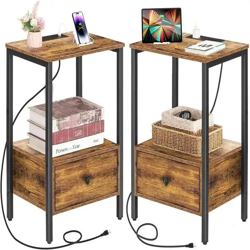 Table d'appoint avec station de recharge - 11,8P x 15,7L x 23,6H