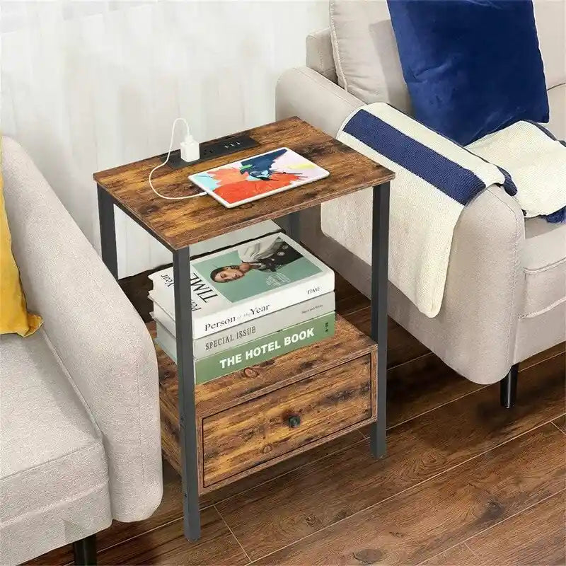 Table d'appoint avec station de recharge - 11,8P x 15,7L x 23,6H