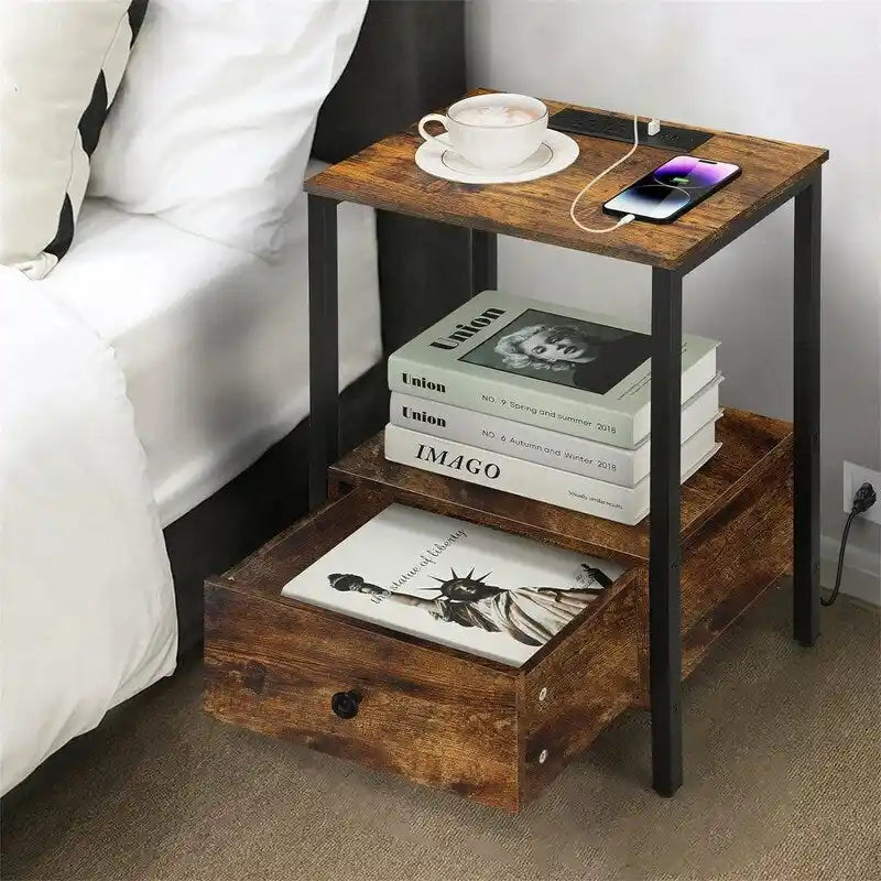 Table d'appoint avec station de recharge - 11,8P x 15,7L x 23,6H