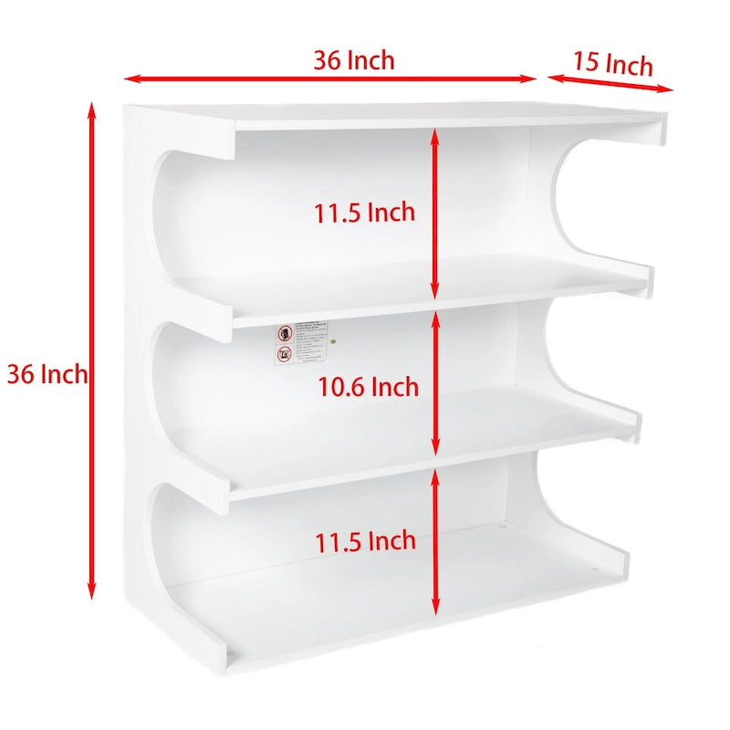 Étagère à livres et table basse multifonctionnelles blanches à 4 niveaux