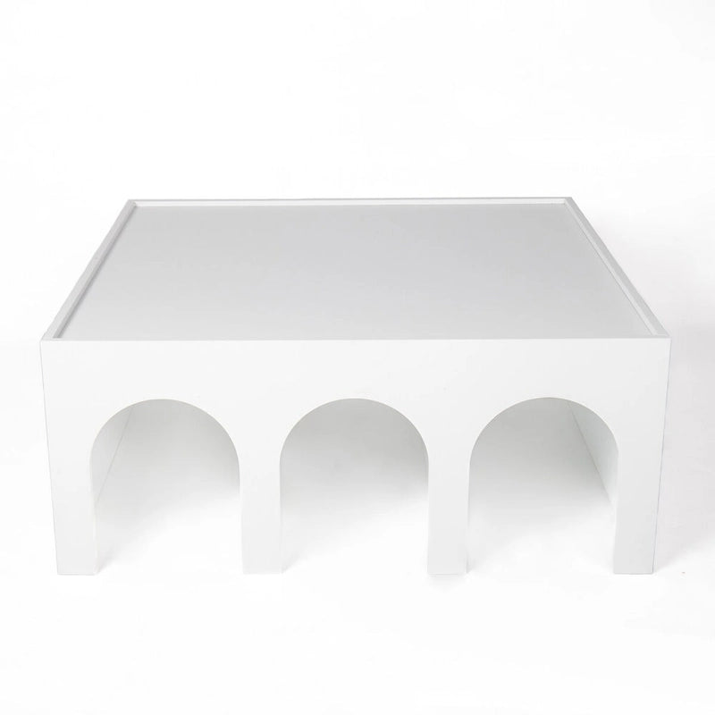 Étagère à livres et table basse multifonctionnelles blanches à 4 niveaux