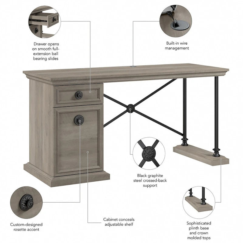 Bureau design 60W avec rangement